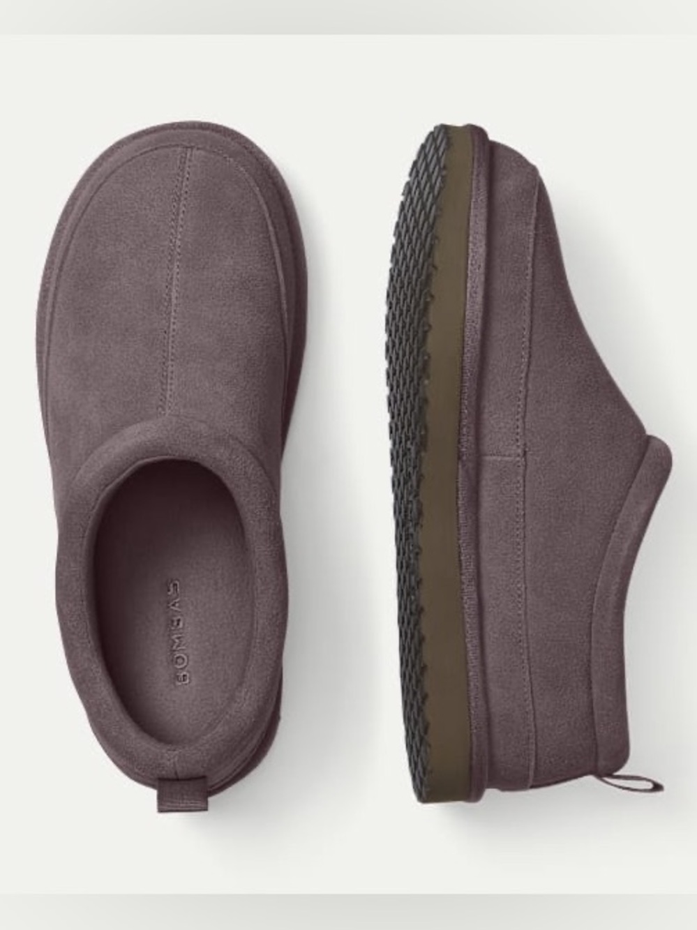 BOMBAS SATURDAY SUEDE SLIP ON SHOES IN DUSTY PURPLE ✨